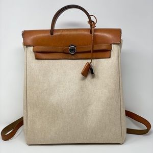 Hermes Canvas Toile Herbag Backpack